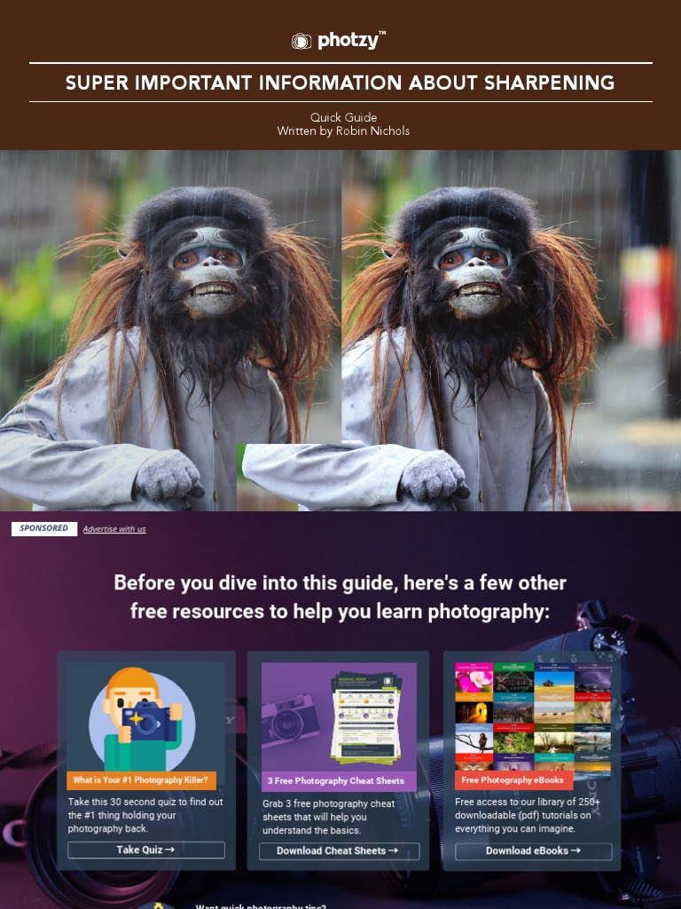 Super Important Information About Sharpening Photzy PDF Image Editing Imaging