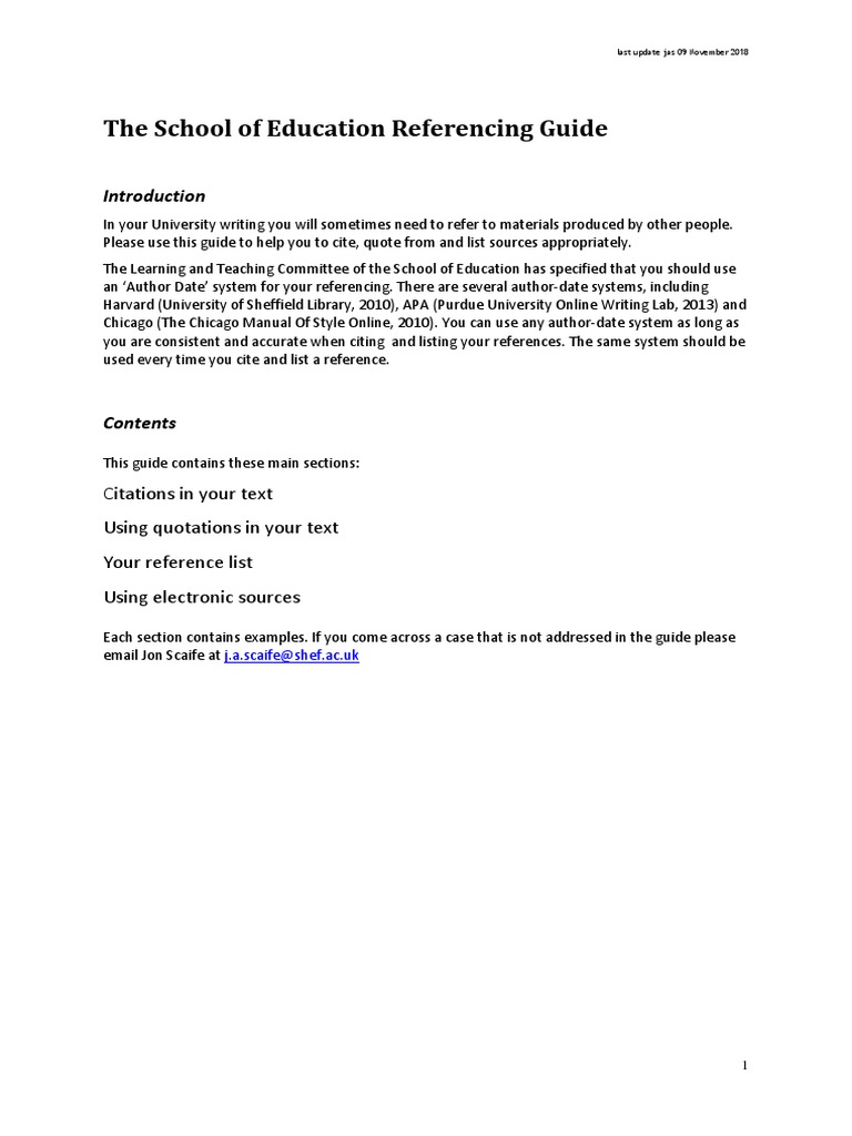 School of Education Referencing Guide | PDF | Digital Object Identifier ...