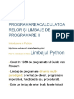 Curs 7 - Limbajul Python