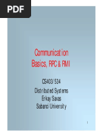 Communication Basics,: RPC & Rmi