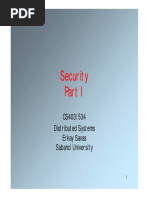 Security: CS403/534 Distributed Systems Erkay Savas Sabanci University