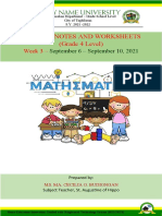 Concept Notes and Worksheets (Grade 4 Level) : Week 3