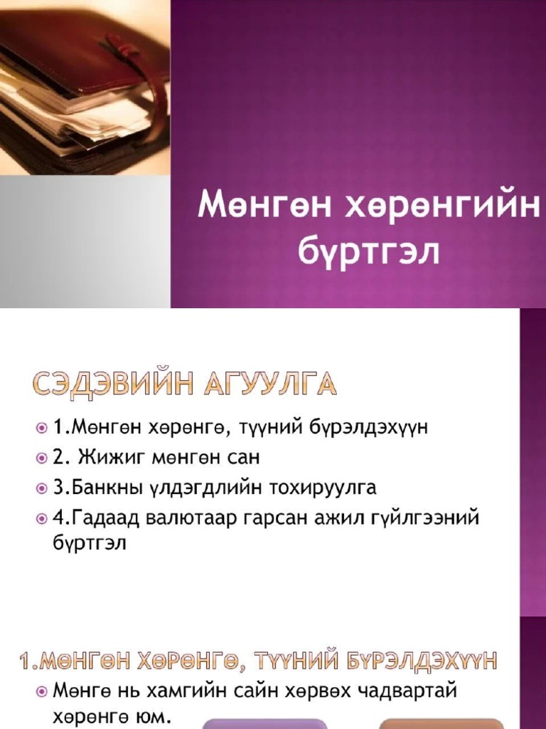 Мөнгөн хөрөнгийн бүртгэл | PDF