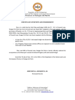 Certificate of Review and Endorsement (General Luna, Surigao Del Norte)