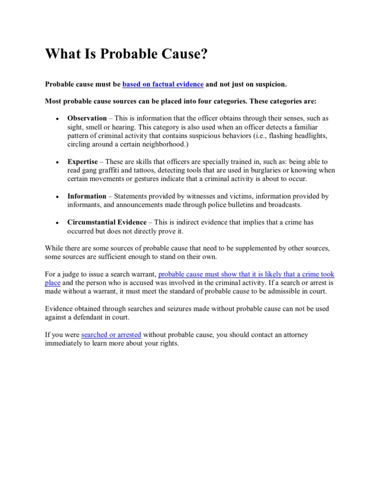 What Is Probable Cause | PDF