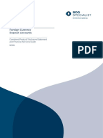 Foreign Currency Deposit Accounts: Combined Product Disclosure Statement and Financial Services Guide