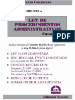 LEY DE PROCEDIMIENTOS ADMINISTRATIVOS COMENTADA. 2020. Andrea Orihuela