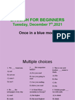 English For Beginners: Tuesday, December 7, 2021