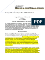 Why Superior Bank Failed Ely Testimony to HUD Sept 11 2001