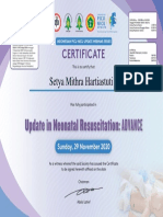 Setya Mithra Update in Neonatal Resuscitation Advance 8211 Evaluation 038 Certification Update in Neonatal Resuscitation Advance Certificate PICU NICU UPDATE