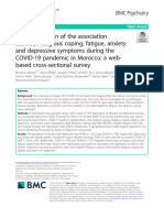 An Investigation of The Association Between Religiouscoping Fatigue Anxiety and Depressive Symptoms During The COVID19 Pandemic in Moroccoa Webbased Crosssectional Survey