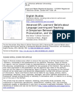 English Studies: To Cite This Article: Ellen Simon & Miriam Taverniers (2011) Advanced EFL Learners' Beliefs About