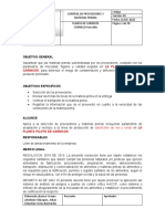 Control de Proveedores y Materias Primas Carnicos