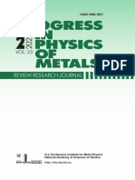 Progress in Physics of Metals 2022 Vol 23 No 2
