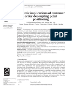 Dynamic implications of customer order decoupling point positioning