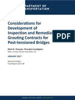 Considerations For Development of Inspection and Remedial Grouting Contracts For Post-Tensioned Bridges