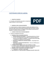 Cuestionario Derecho Laboral