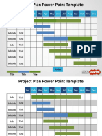 Project plan PowerPoint template with Gantt chart