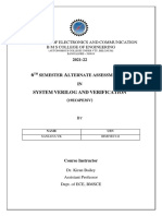 System Verilog AND Verification : Department OF Electronics AND Communication B M S College OF Engineering