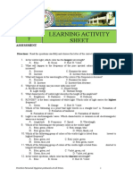 Learning Activity Sheet: Science 7
