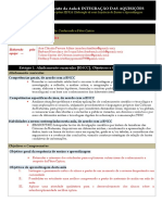 Planejamento Da Aula de Integração Das Aquisições