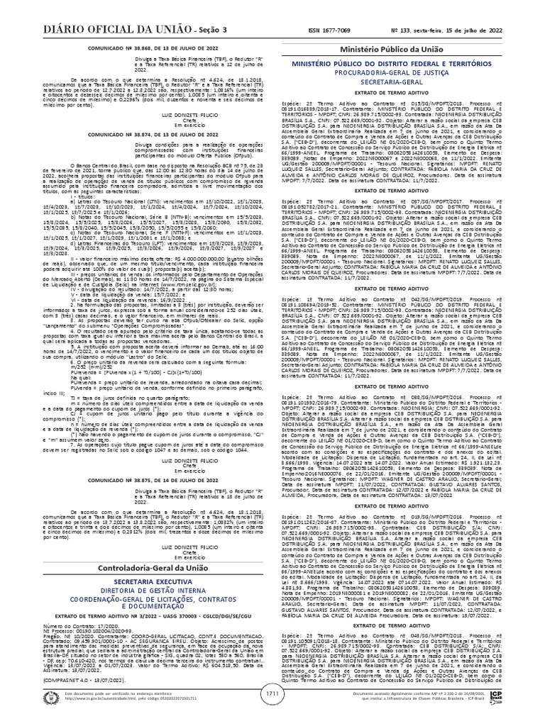 Dou3 20220715 | PDF | Juros
