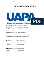 Tarea de La Semana I de Sociologia General y Juridica