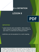 Writing a Definition Lesson