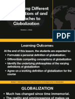 Different Approaches to Globalization