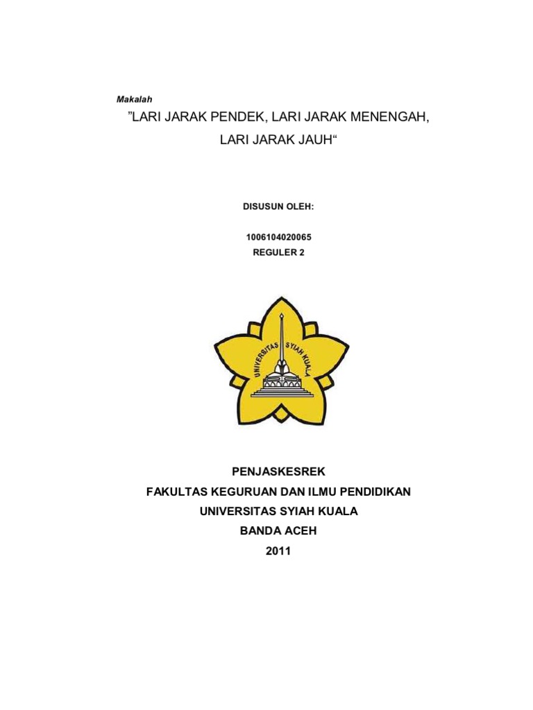 Lari Jarak Pendek Lari Jarak Menengah Lari Jarak Jauh