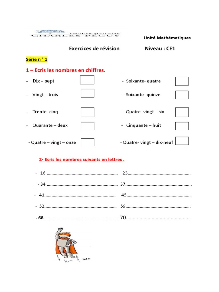 Exercices de Mathématiques CE1 | PDF