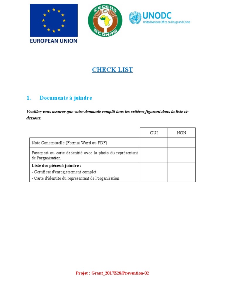 Modèle de Check-list pour Projets | PDF