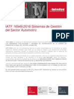 Fichasproducto - Presentacion - Iatf 169492016 Sistemas de Gestion Del Sector Automotriz
