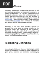 Marketing Meaning Nature and Scope