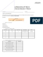 Guía matemáticas y ciencias 8vo básico