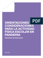 Orientaciones para Actividad Fisica en Pandemia