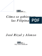 José Rizal y Alonso - Cómo Se Gobiernan Las Filipinas