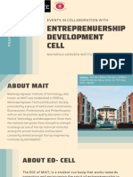 Events in Collaboration With: Entreprenuership Development Cell