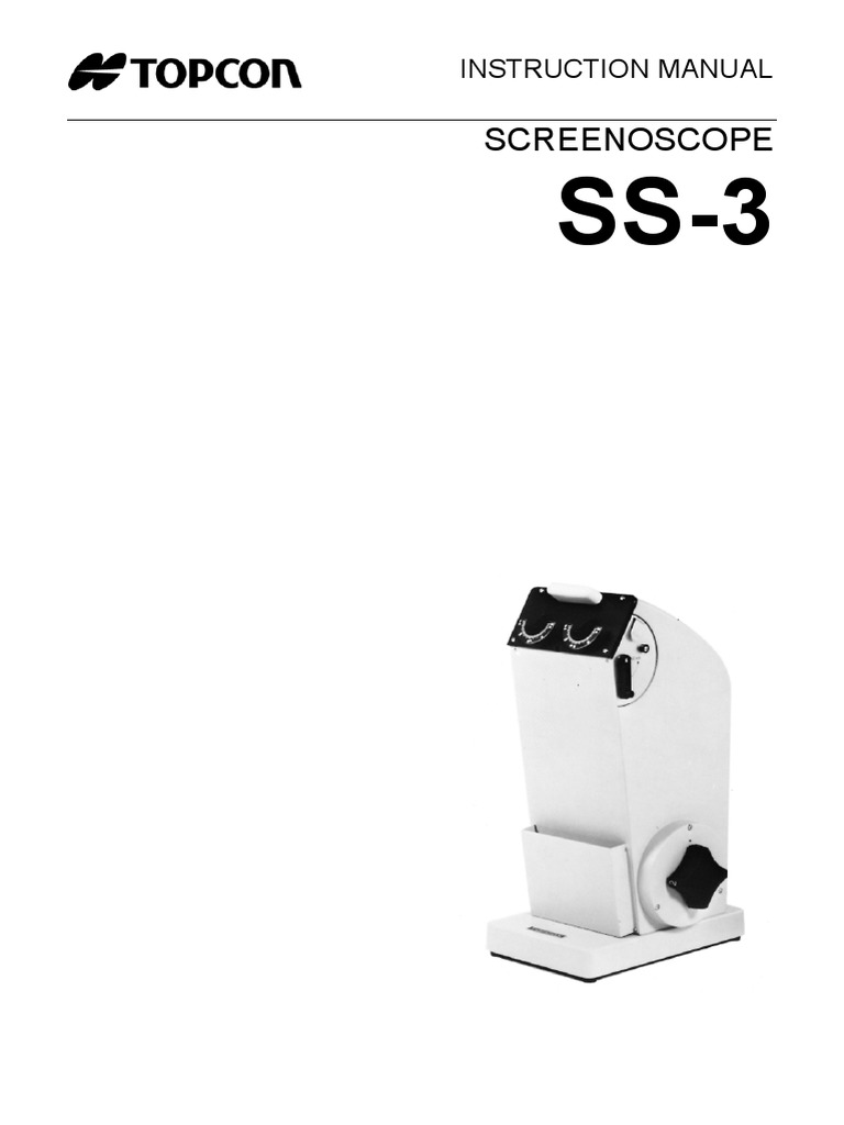 SS-3 Screenoscope Instruction Manual | PDF | Visual Acuity | Eye