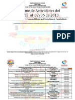 Informe CPCMS de Caraballeda 2º Da Quincena de Mayo 2013