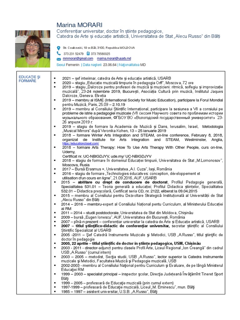 CV Morari | PDF