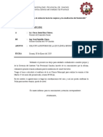 Informe 001 Solicito Auditorio de La Ex Clinica Municipal