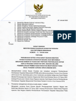 SE Menteri PANRB No. 1 Tahun 2022 Tentang Perubahan Ketiga Atas Surat Edaran Menteri PANRB No. 23 Tahun 2021 Tentang Penyesuaian Sistem Kerja Pegawai ASN Selama PPKM Pada Masa Pandemi Covid-19