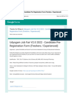 Gmail - Udyogam Job Fair V2.0 2022 - Candidate Pre-Registration Form (Freshers - Experienced)