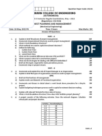 Project Planning and Management Question Paper Analysis