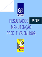 Resultados manutenção preditiva 1999