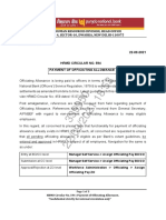 Page 1 of 3 HRMD Circular No. 594: Payment of Officiating Allowance. "Confidential-Strictly For Internal Circulation Only"