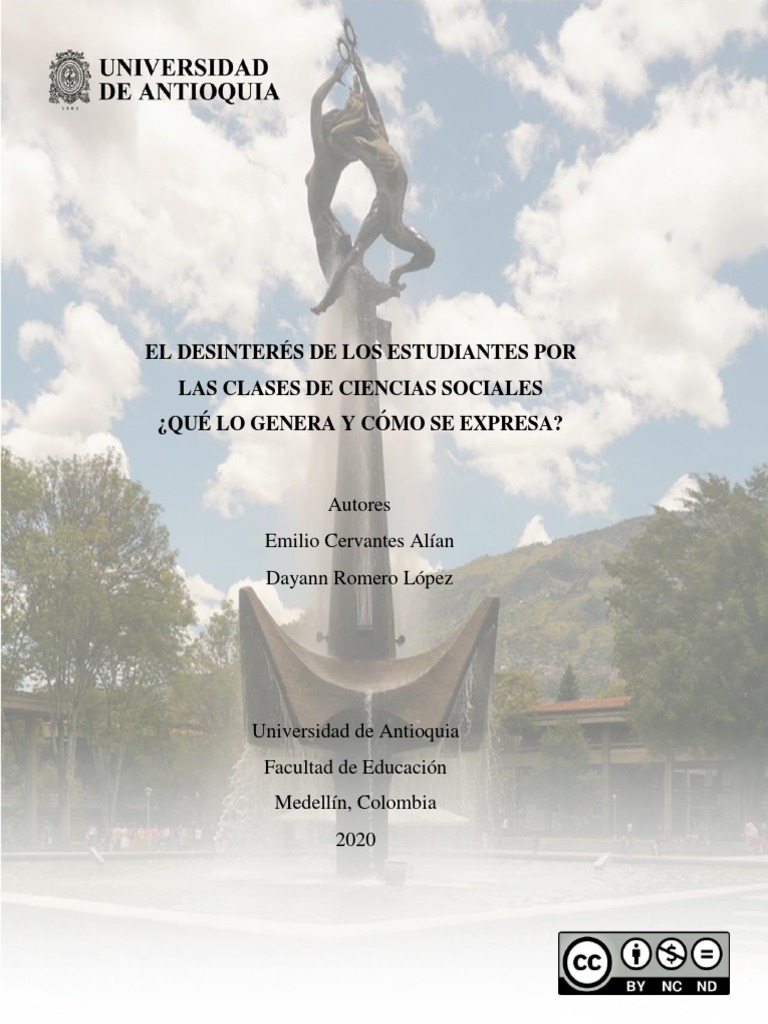 Desinterés Estudiantil en Ciencias Sociales | PDF | Método de enseñanza ...