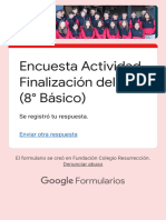 Encuesta Actividad Finalización Del Año (8° Básico)