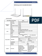 ONU XPON Stavix Wi-Fi AC1200 MP-X421R especificações e recursos